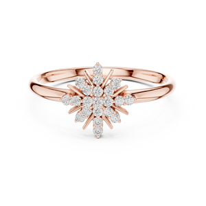 Anillo de Diamantes de Oro Sólido de 14k para Mujer, Corte Brillante Redondo, Anillo de Compromiso Clásico, Apilable, Diseño Minimalista, para Regalo - Product Image 6