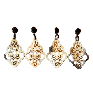 Pendientes de Aro Clásicos Hechos a Mano con Cuerno de Búfalo, Forma Natural, Tema Animal, Regalo de Compromiso o Boda para Mujer, Artesanía - Product Image 5