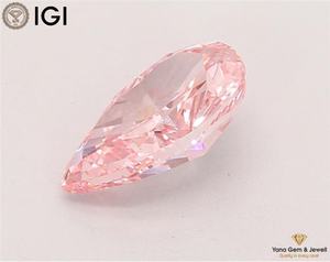 Diamante Cultivado en Laboratorio con Forma de Pera de 1.00 Quilates, con Certificado IGI, para Anillo de Regalo de Cumpleaños, Claridad VS1, Color Rosa Intenso - Product Image 4