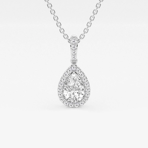 Collar con Colgante de Diamante Cultivado en Laboratorio, Corte Pera, 34 Quilates, para Mujer, Elegante, Brillante, Joyería para Uso Diario - Product Image 2