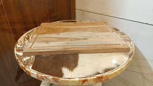 Grande planche à découper en bois d'acacia Planche à découper de cuisine polie avec bois résistant aux jus Artisanat Boîtes en bois Panneaux muraux - Product Image 6