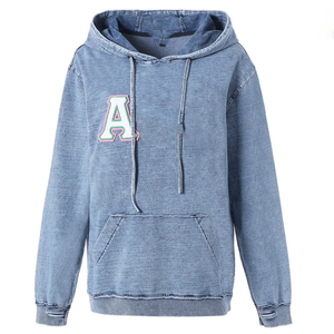 Sweat à capuche grec personnalisé avec broderie appliquée, en molleton de coton épais, unisexe, style universitaire, Alpha |   Phi |   Alpha - Product Image 1
