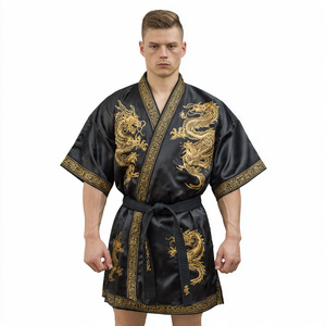 Túnica de Karate para Combate, 100% Poliéster Satinado, Ropa de Artes Marciales, Túnica de Boxeo, Túnica de Seda Satinada para Adultos - Product Image 2