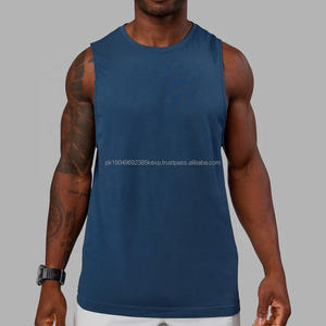 Débardeurs vintage pour hommes, coupe musclée, avec emmanchures tombantes, tissu léger et extensible, coton uni - Product Image 6