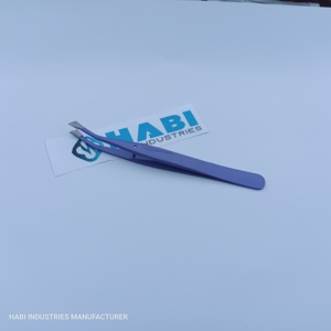 Pinzas para Cejas de Acero Inoxidable de Alta Calidad Profesional de HABI INDUSTRIES, con Punta Personalizada para Recortar y Dar Forma - Product Image 1