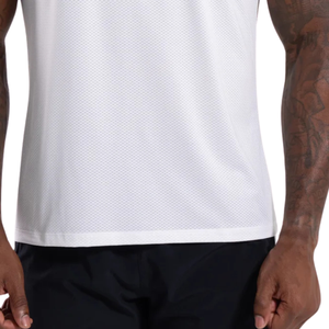 <b>Men's</b> <b>White</b> Mesh Tank Top Breathable Sleeveless Athletic <b>Vest</b> Lightweight Gym Workout Training Summer Activewear Wear - Product Image 5