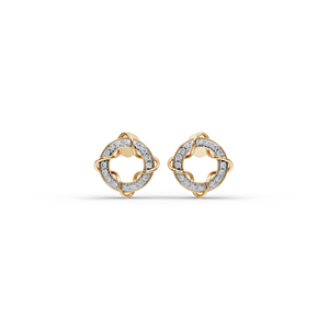 Boucles d'oreilles en diamant de culture avec un design en nœud circulaire - Product Image 1