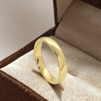 Bagues de mariage classiques en argent et plaqué or 24 carats de 4 mm pour hommes et femmes, conformes aux normes européennes, pour anniversaire, vente en gros
