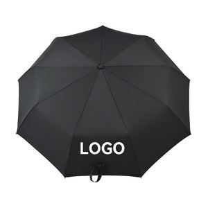 Parapluie promotionnel multicolore personnalisé avec logo, pliable en 3 sections, automatique, résistant à l'eau et aux intempéries, avec protection UV - Product Image 2