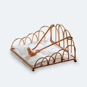 High Quality Rose Gold Metal Napkin Holder With Bird Design Handcrafted Iron Tissue <b>Paper</b> Dispenser For Dining Table And <b>Kitchen</b> - Product Image 1