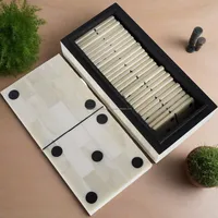 Ensembles Domino d'approvisionnement d'usine boîte de rangement de couleur et de logo personnalisés Table Domino en plastique Durable de faible quantité minimale de commande parfaite fabriquée en Inde