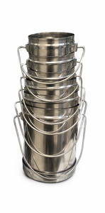 Dheer International Reusable Stainless Steel Kadi-Dabba <b>Set</b> (10-15 Size) 6 PCS <b>SET</b> Milk <b>Pot</b> - Product Image 1