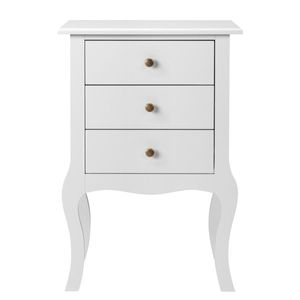European Style White Three Pumps Bedside Table Elegant Nightstands - Product Image 4