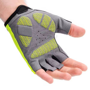 Lightweight Breathable Half Finger Cycling Gloves with Hook Loop Closure Safety Grip Anti <b>Slip</b> Palm for <b>Long</b> Distance Cycling - Product Image 4