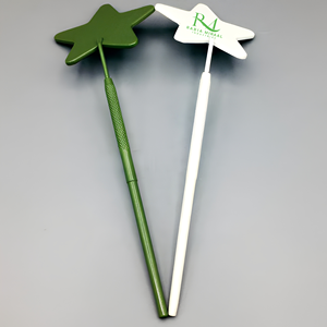 Miroir à cils en forme d'étoile de Rabia Miraal Industries, couleur verte et blanche, avec impression de logo personnalisé - Product Image 5
