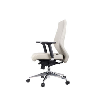 Chaise de bureau exécutive au design moderne Sephon de Malaisie, accoudoirs réglables, base pivotante en aluminium, cuir PVC, mobilier de bureau BIFMA - Product Image 2