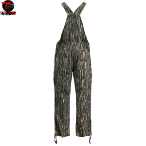 Salopette de chasse verticale camouflage pour homme, avec bretelles réglables, boucles, poche poitrine et double rabat latéral cargo - Product Image 6