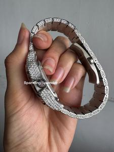 นาฬิกาข้อมือผู้ชายหรูหรา ทรงสี่เหลี่ยม 41 มม. ประดับเพชร VVS มอยส์ซาไนต์ ระบบจักรกล พร้อมฟังก์ชั่นวันที่ ตัวเรือนสแตนเลส กระจกแซฟไฟร์ สายขนาด 20 มม. ดีไซน์อนาล็อก สไตล์ฮิปฮอป - Product Image 2