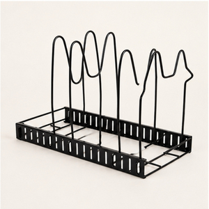 Heavy-Duty Pots and <b>Pans</b> Organizer Rack for Kitchen Cabinet Metal Cookware <b>Holder</b> for Lids Bakeware and Skillets Lowest Price - Product Image 2