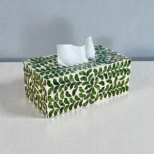 Caja de pañuelos de MDF de último diseño con incrustaciones de resina y nácar, caja de pañuelos de papel para mesa de sala de estar, accesorios de decoración para el hogar. - Product Image 1