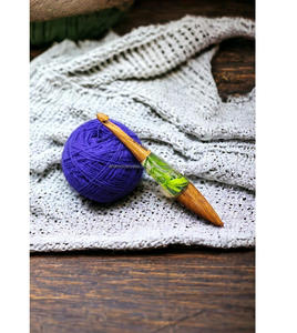 Juego de ganchos de ganchillo de resina pulida y madera para tejido de hilo artesanal Mango ergonómico Mango suave Ángel de mano - Product Image 4