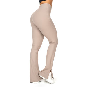 Wholesale Women <b>Flared</b> Yoga <b>Leggings</b> Custom High Waist Gym Pants OEM ODM Private Label Clothing Manufacturer - Product Image 2
