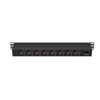 PDU de Montaje en Rack de Aleación de Aluminio 1U/2U con Interruptores Individuales y SPD |   Tomacorrientes Schuko/NEMA C13/C19 de 6/8/10 polos |   Protector de Sobrecarga |   LED |