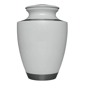 Hot Selling <b>Large</b> White Cremation Urns Customized Colours Adult Memorial Ashes Keepsake Metal <b>Jars</b> for American Funeral Ceremony - Product Image 3