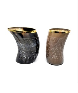 Natural Buffalo Horn Shot <b>Vodka</b> Tequila Mini <b>Glasses</b> Eco-Friendly Handmade Modern New Year Drinking Cup - Product Image 2