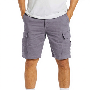 Nouvelle Arrivée Short Cargo Homme Personnalisable en Denim Taille Mi-Haute Coupe Droite Teint en Pièce pour l'Été Décontracté Sports de Plein Air Tricoté - Product Image 4
