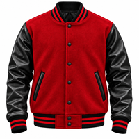 Blouson universitaire d'hiver pour homme en cuir véritable, style bomber, avec doublure matelassée tendance et patchs chenille personnalisés