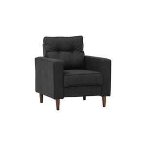 Sillón Moderno de Tela, Silla de Salón Tapizada en Gris Oscuro para Sala de Estar o Apartamento - Product Image 1