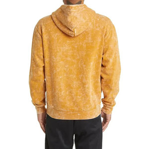 High Quality <b>Men</b> Acid Wash Streetwear Hoodie Oversized Heavyweight Cotton Low MOQ OEM - Product Image 2