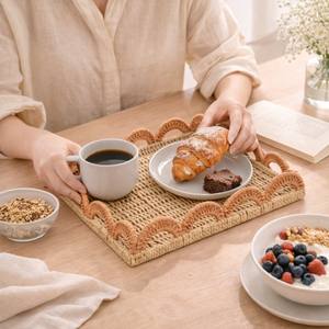 Bandeja de Papel Trenzado con Borde Festoneado para el Hogar, Bandejas Tejidas Multifuncionales para Utensilios de Cocina, Hecho en Vietnam - Product Image 5