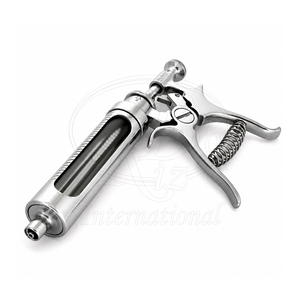 กระบอกฉีดยาอัตโนมัติสำหรับสัตว์ ขนาด 50 มล. Hank Roux Revolver Syringe Lure Lock Hub ตัวกระบอกทองเหลือง แก้ว  ขนาด 1 ถึง 5 มล. สำหรับฉีดหลายโดส - Product Image 1