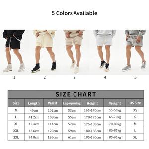 Wholesale Plain Streetwear Drawstring Blank Heavy Thick French Terry Cotton Jogger Shorts Men Cotton Fleece Sweat Shorts - Product Image 6
