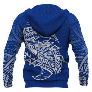 Samoa Solid Hooded <b>Sweatshirt</b> <b>Men</b> Blue <b>White</b> Customized Printing Casual Fit Regular Sleeve Woven Polyester Winter OEM Service - Product Image 2