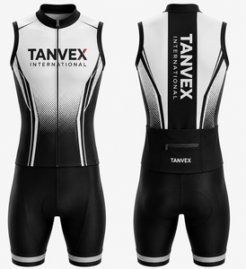 Ensemble de maillots de cyclisme unisexes TANVEX International, écologiques, respirants, en polyester, couleur dégradée personnalisée, manches courtes pour adultes - Product Image 5