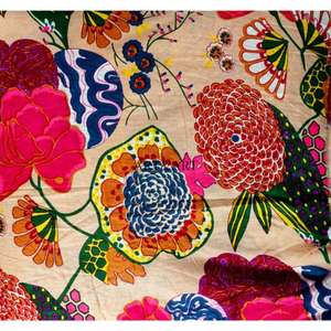 Tissu en coton léger imprimé à la main, tissu en coton de la meilleure qualité pour robes, rideaux, literie et décoration intérieure - Product Image 3