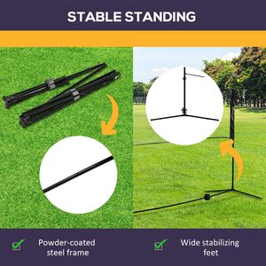 Ensemble de sport portable tout-en-un de 17 pieds pour l'extérieur, filet de badminton, pickleball et volley-ball réglable en hauteur pour la cour et la plage - Product Image 6