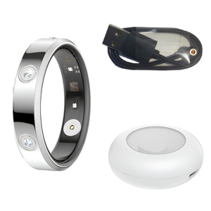 Stainless Steel Zircon Smart <b>Ring</b> IOS IP68 Health Fitness Sleep Tracker App Control 5-10 Days <b>Battery</b> - Product Image 5