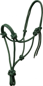 Cabezada ecuestre cómoda y ajustable de cuerda trenzada de nailon para caballo, halter de cuero genuino con cintura alta - Product Image 4