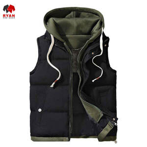 Gilets matelassés Ryan Pro Gear pour hommes, design personnalisé, rembourrage en polyester, tissu confortable avec logo personnalisé, col à capuche - Product Image 2