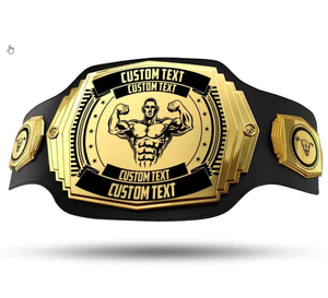 Ceinture de championnat en cuir personnalisée de qualité supérieure pour la lutte, avec nom et logo personnalisés, taille haute, unisexe - Product Image 4