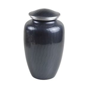 Engraving Brass Cremation Urn Solid Blue Color Funeral Supplies <b>Memorial</b> Ashes Urn for Burial Service - Product Image 4