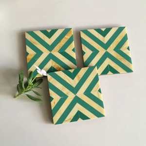 Wholesale Best Grade Anti-Stain Handmade Eco-Friendly Customizable Modern Square Resin <b>Coaster</b> Custom Color Logo Stylish Pad - Product Image 2