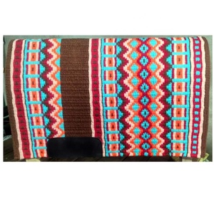 Manta y almohadilla para silla de montar de exhibición occidental de calidad premium con diseño personalizado, forro polar, color y tamaño personalizados, manta de exhibición de lana de Nueva Zelanda - Product Image 6