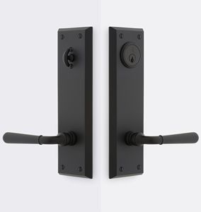Poignée de porte double battante tendance en acier inoxydable nickel brossé pour meubles et maison, personnalisable avec fonction passage et confidentialité - Product Image 2