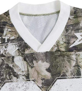 Camisetas de malla personalizadas de corte holgado para hombre y mujer, estilo fútbol americano, con estampado gráfico vintage, ajuste holgado y patrón de logo. - Product Image 3