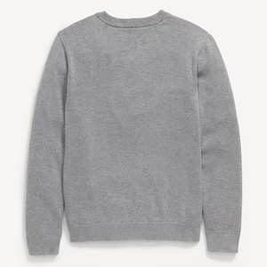 เสื้อสเวตเตอร์แขนยาวสีเทาเข้มแบบสวมสำหรับนักเรียนมัธยม - Product Image 3
